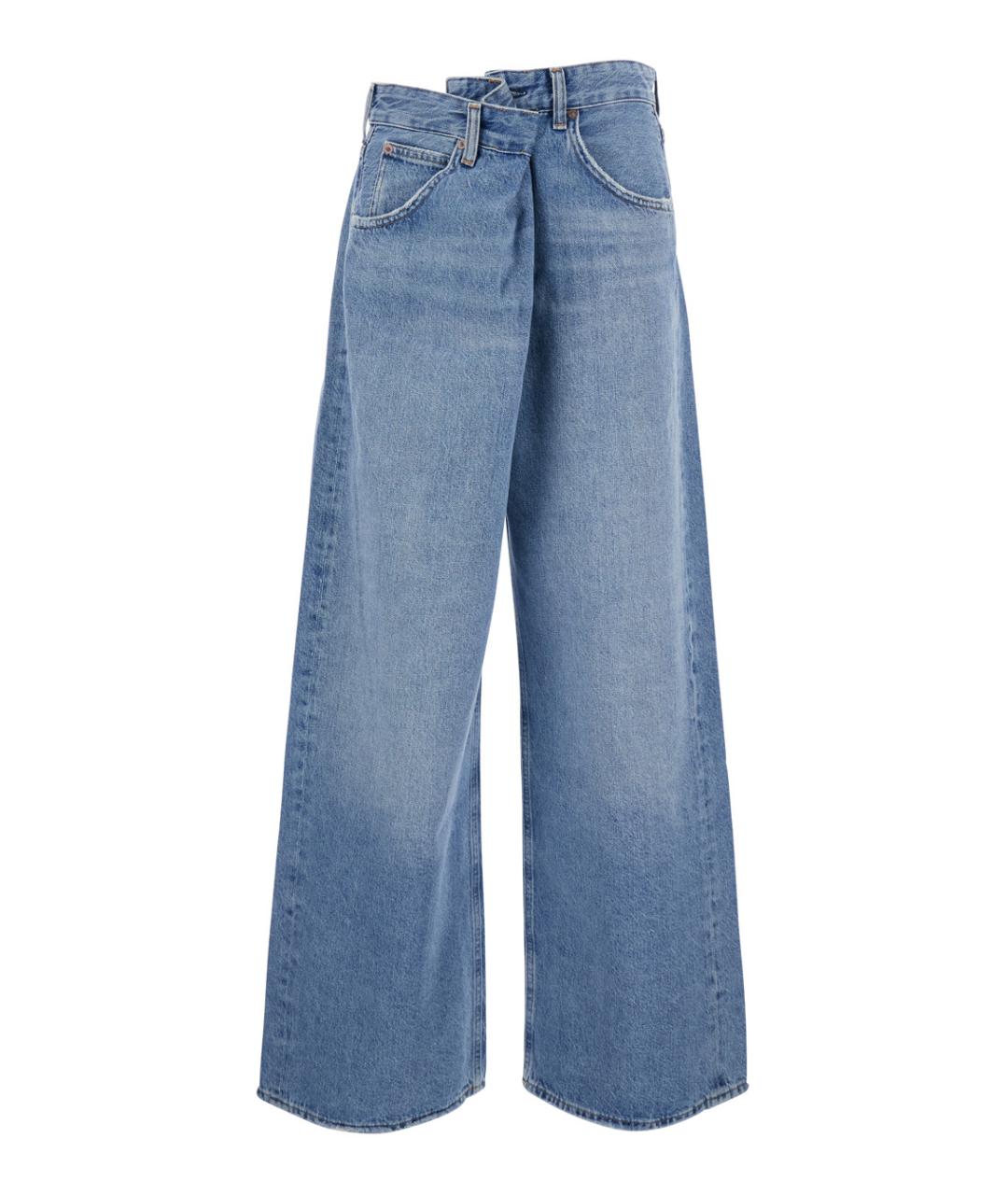 AGOLDE Синие хлопковые прямые джинсы, фото 1