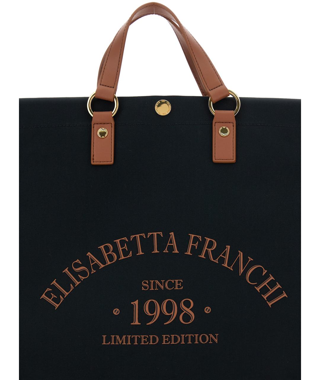ELISABETTA FRANCHI Черная сумка тоут, фото 3