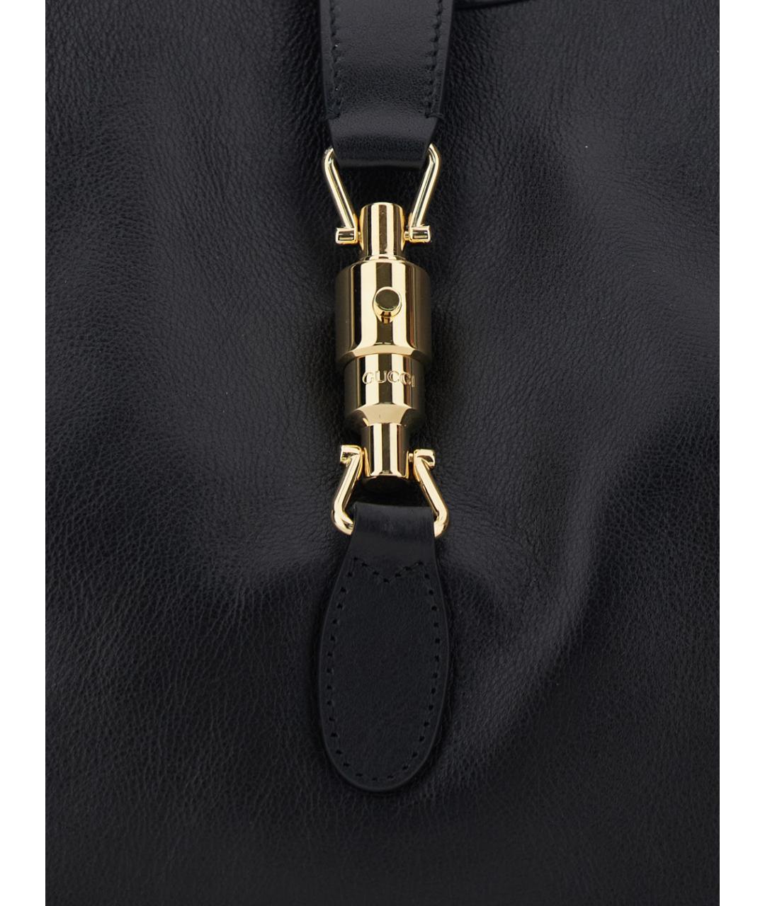 GUCCI Черная кожаная сумка тоут, фото 3