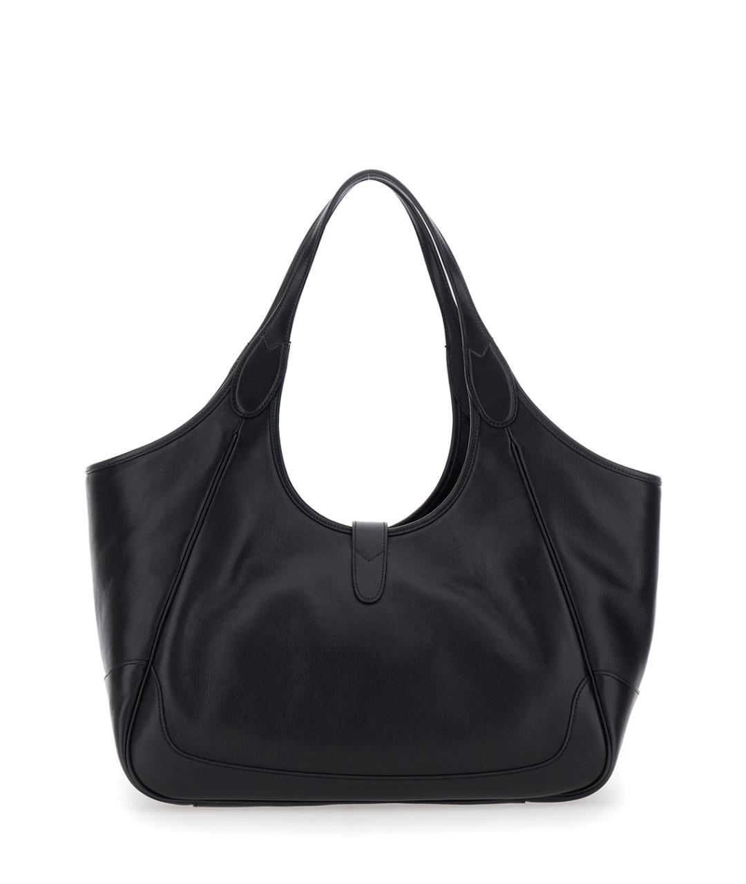 GUCCI Черная кожаная сумка тоут, фото 2