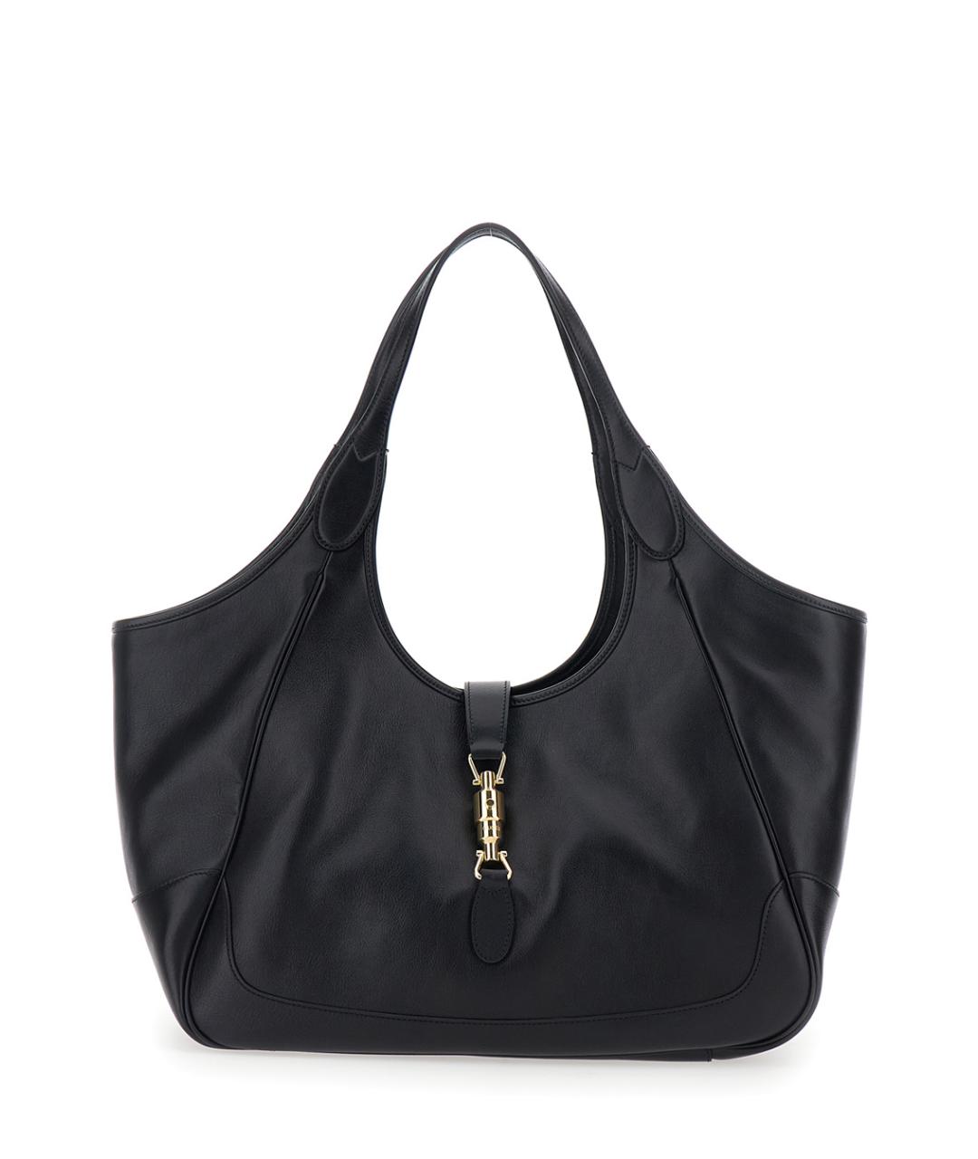 GUCCI Черная кожаная сумка тоут, фото 1