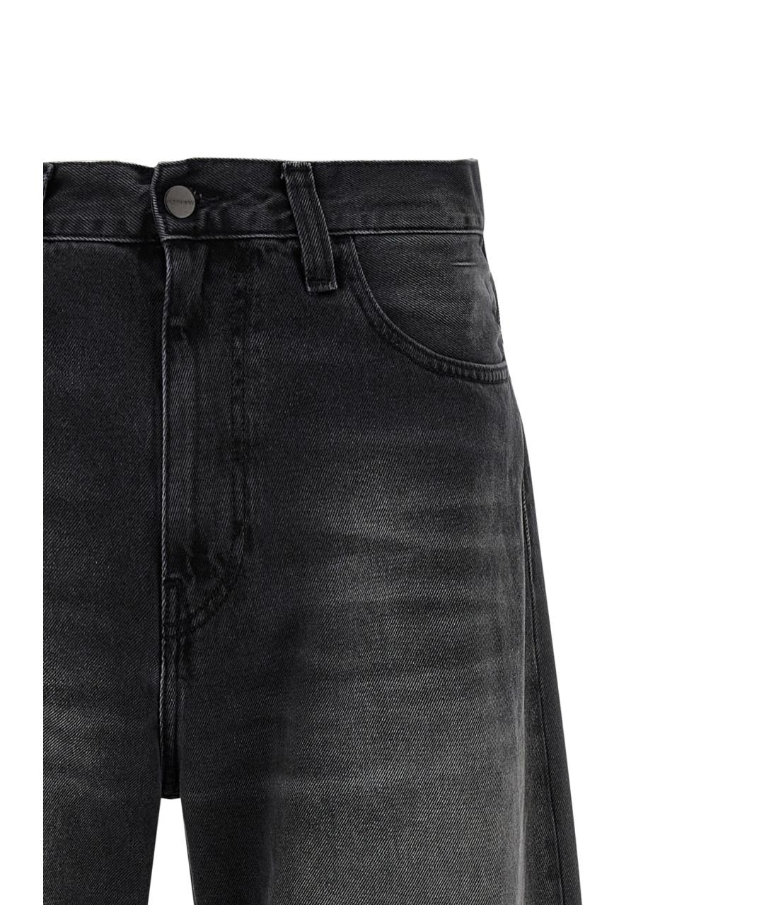 CARHARTT WIP Черные хлопковые прямые джинсы, фото 3