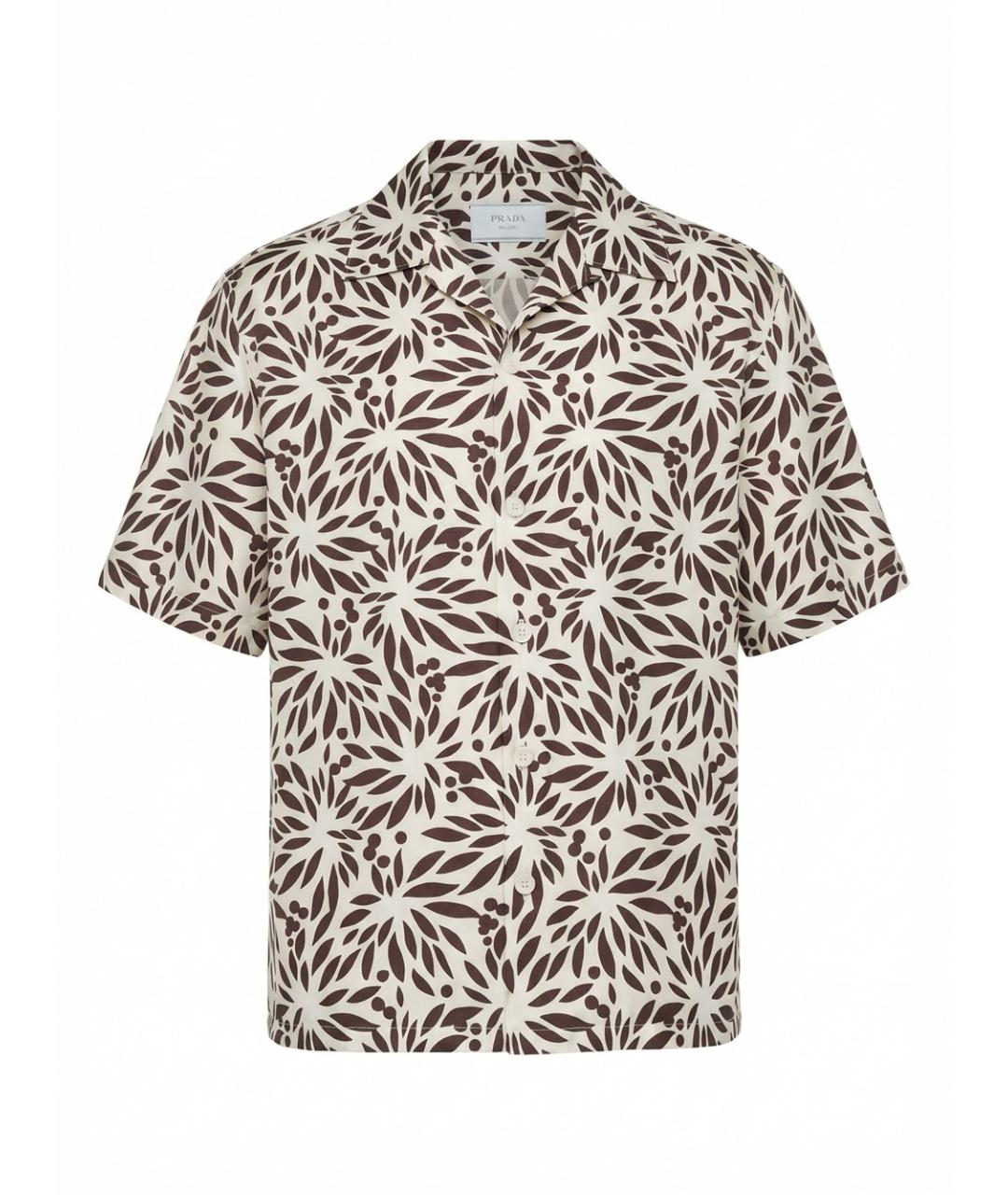 PRADA Бежевая хлопковая кэжуал рубашка, фото 1