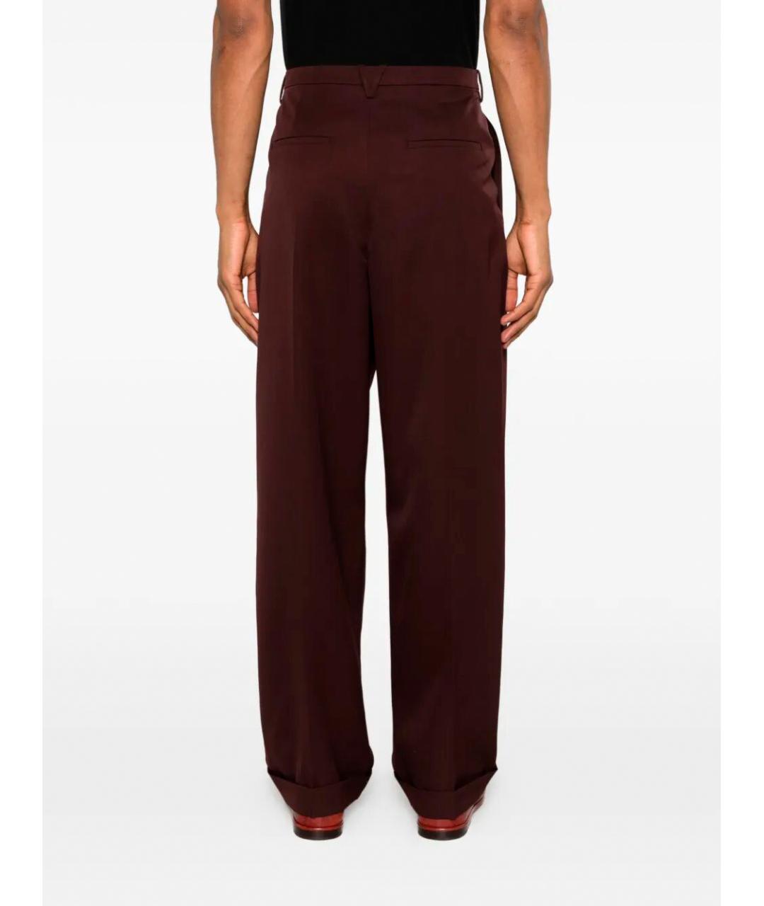 BOTTEGA VENETA Мульти шерстяные повседневные брюки, фото 5