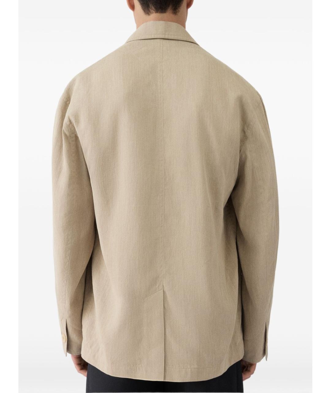 JACQUEMUS Бежевый хлопковый пиджак, фото 3