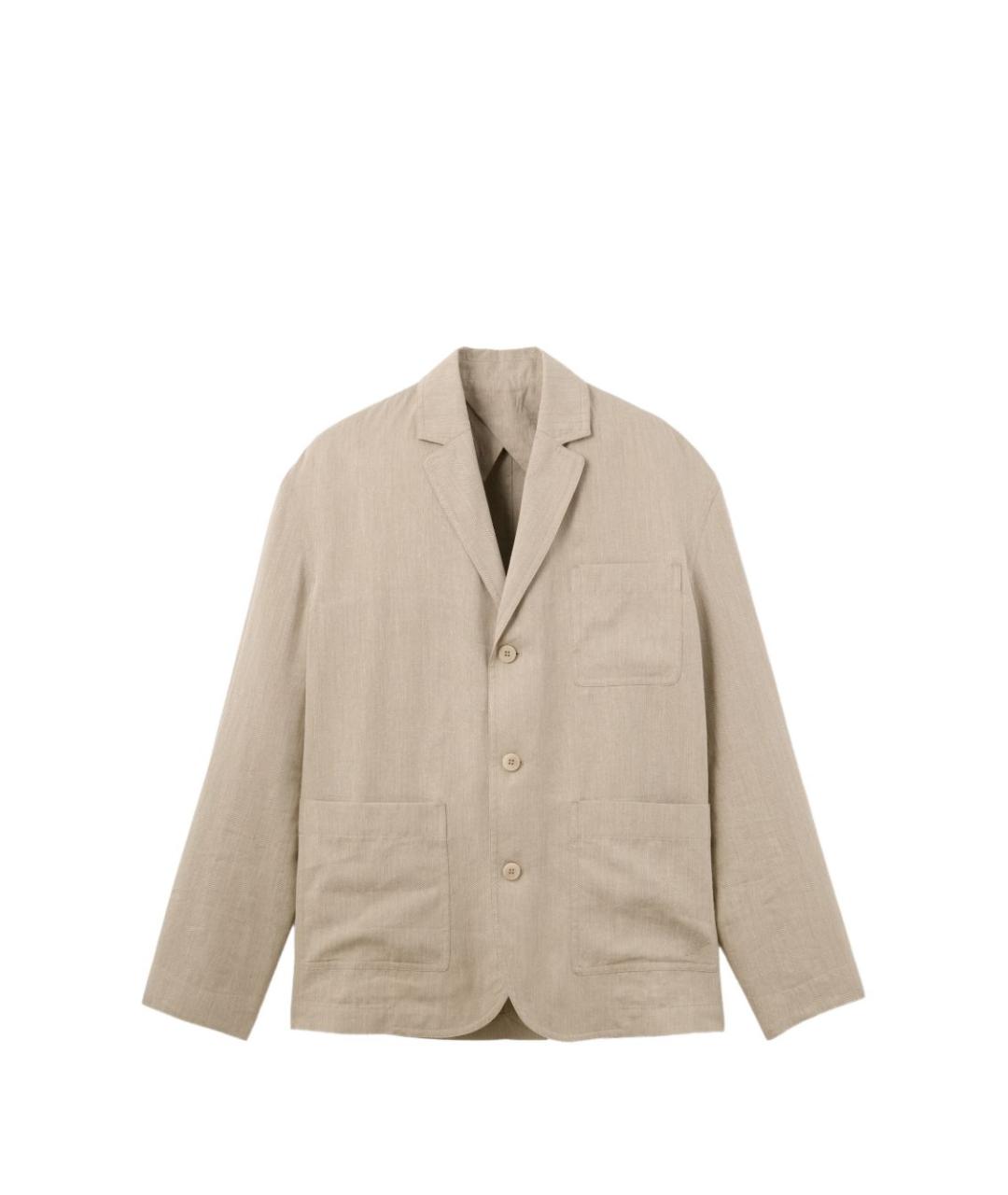 JACQUEMUS Бежевый хлопковый пиджак, фото 1