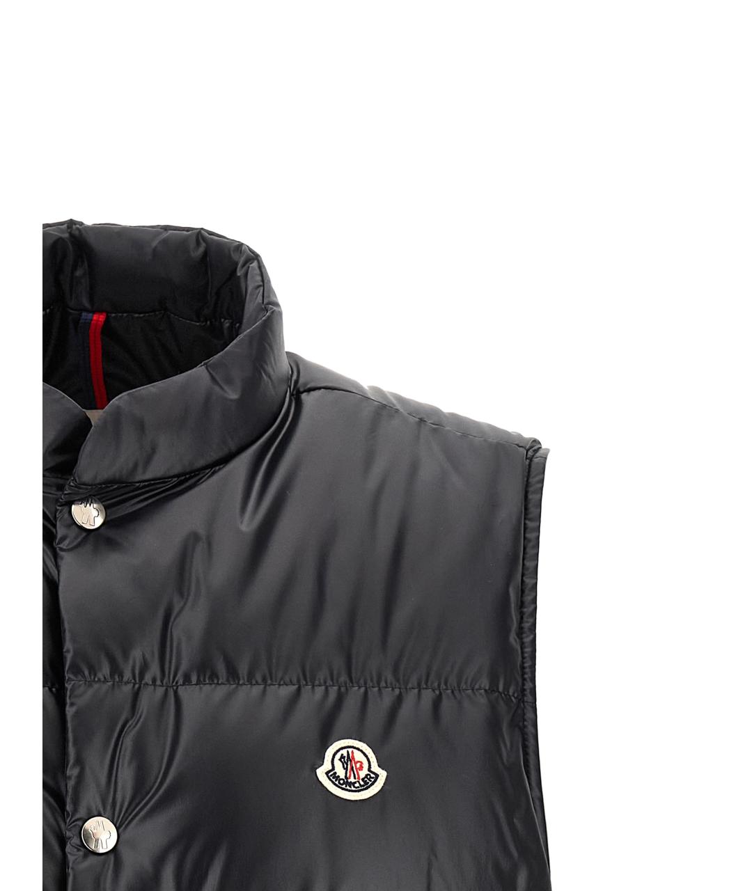 MONCLER Темно-синий полиэстеровый жилет, фото 3