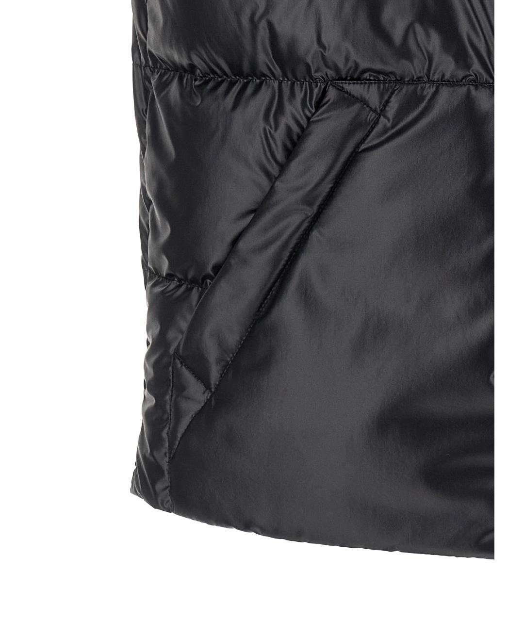 MONCLER Темно-синий полиэстеровый жилет, фото 4