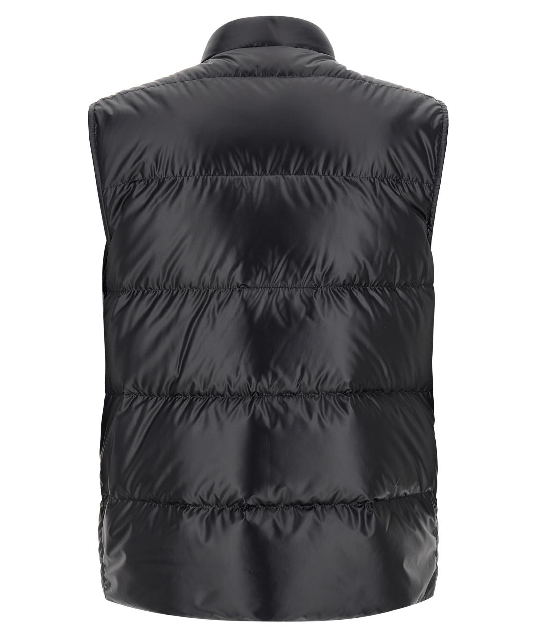 MONCLER Темно-синий полиэстеровый жилет, фото 2