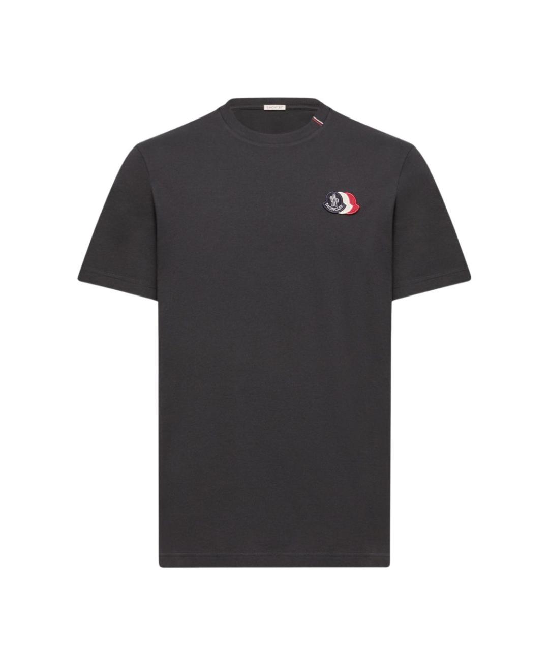 MONCLER Синяя хлопковая футболка, фото 1