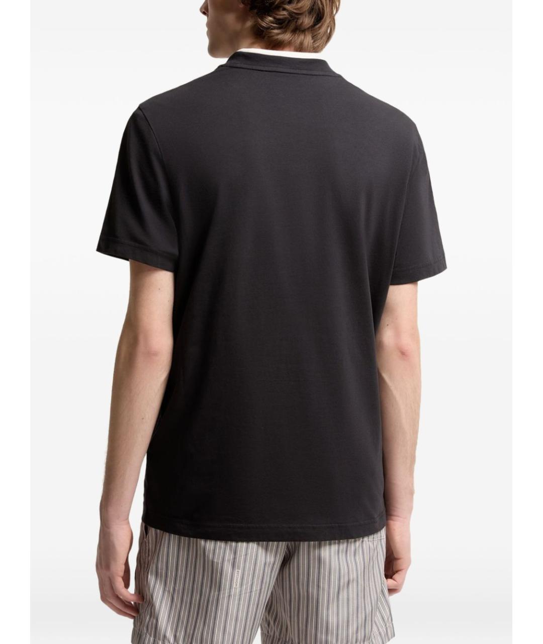 MONCLER Синяя хлопковая футболка, фото 2