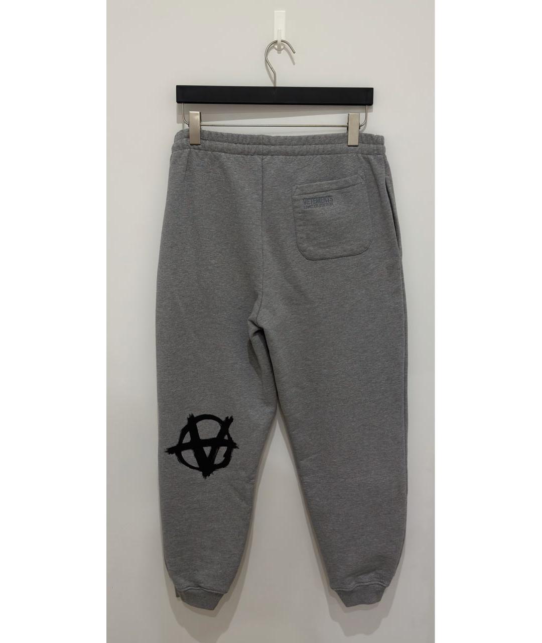 VETEMENTS Серые хлопковые спортивные брюки и шорты, фото 5