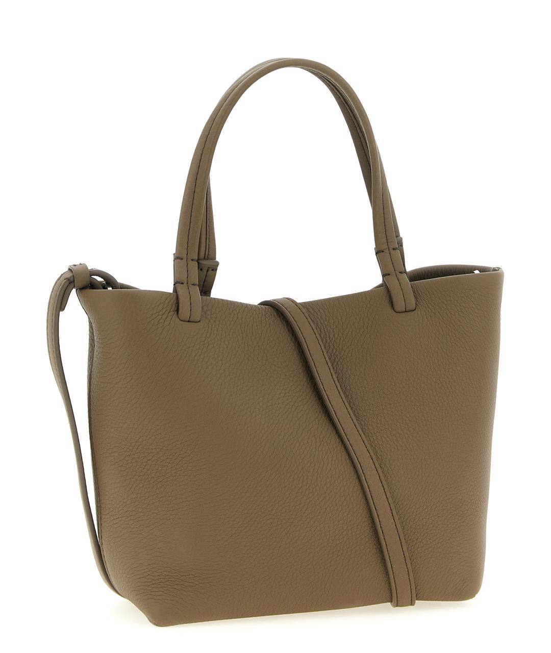 THE ROW Бежевая кожаная сумка тоут, фото 2