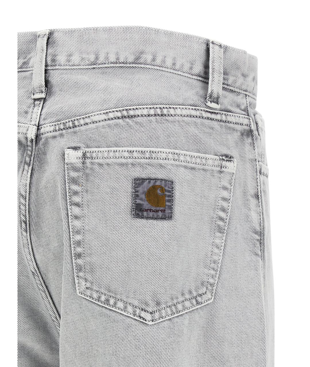 CARHARTT WIP Серые хлопковые прямые джинсы, фото 4