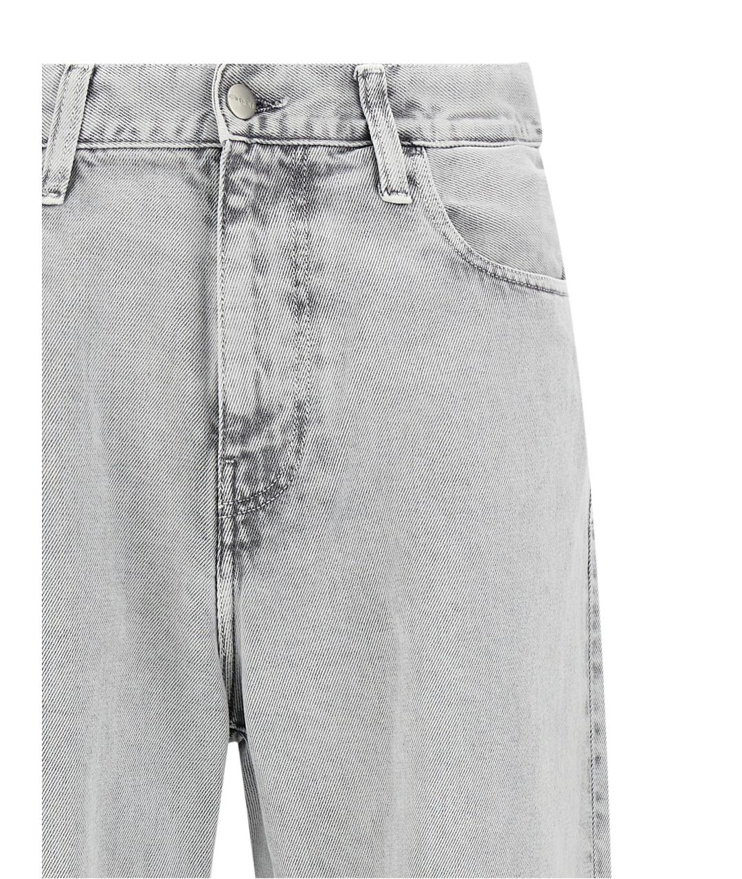 CARHARTT WIP Серые хлопковые прямые джинсы, фото 3