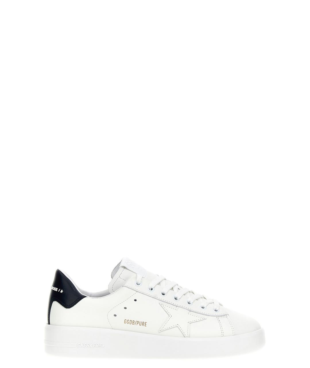 GOLDEN GOOSE Белые кожаные низкие кроссовки / кеды, фото 1