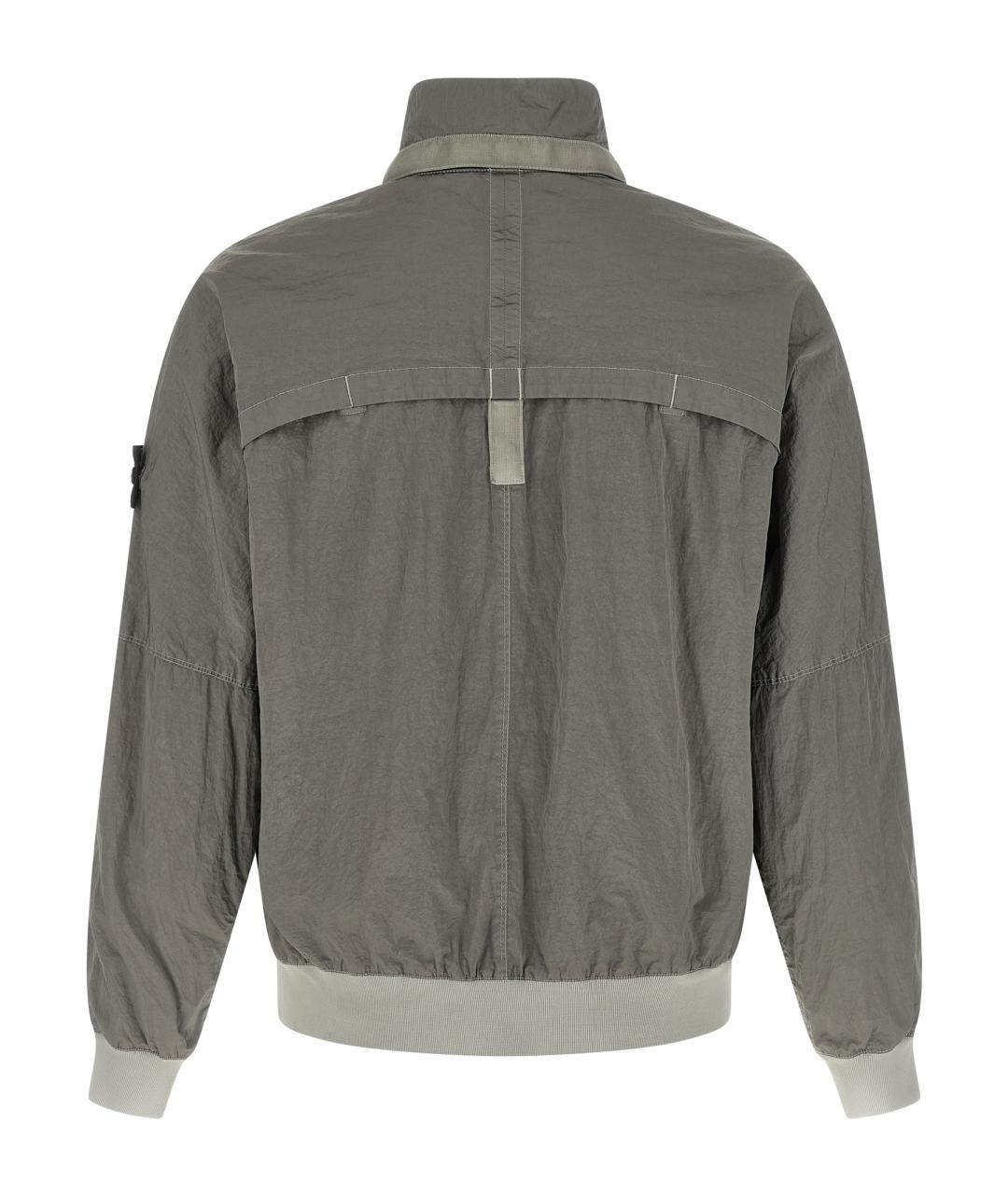 STONE ISLAND Серая полиамидовая куртка, фото 2