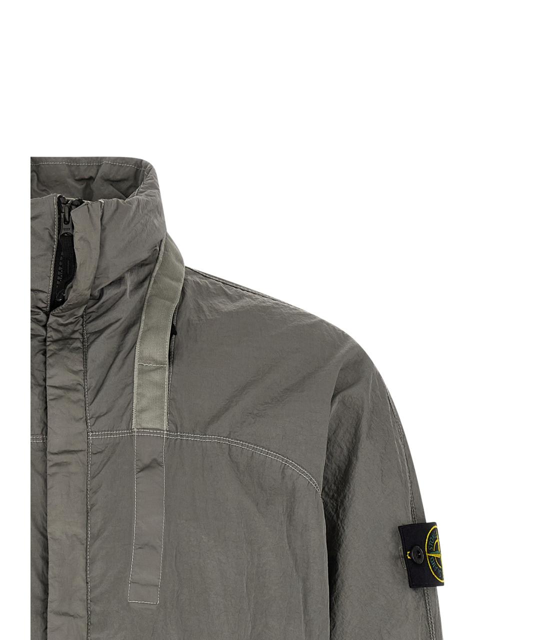 STONE ISLAND Серая полиамидовая куртка, фото 3