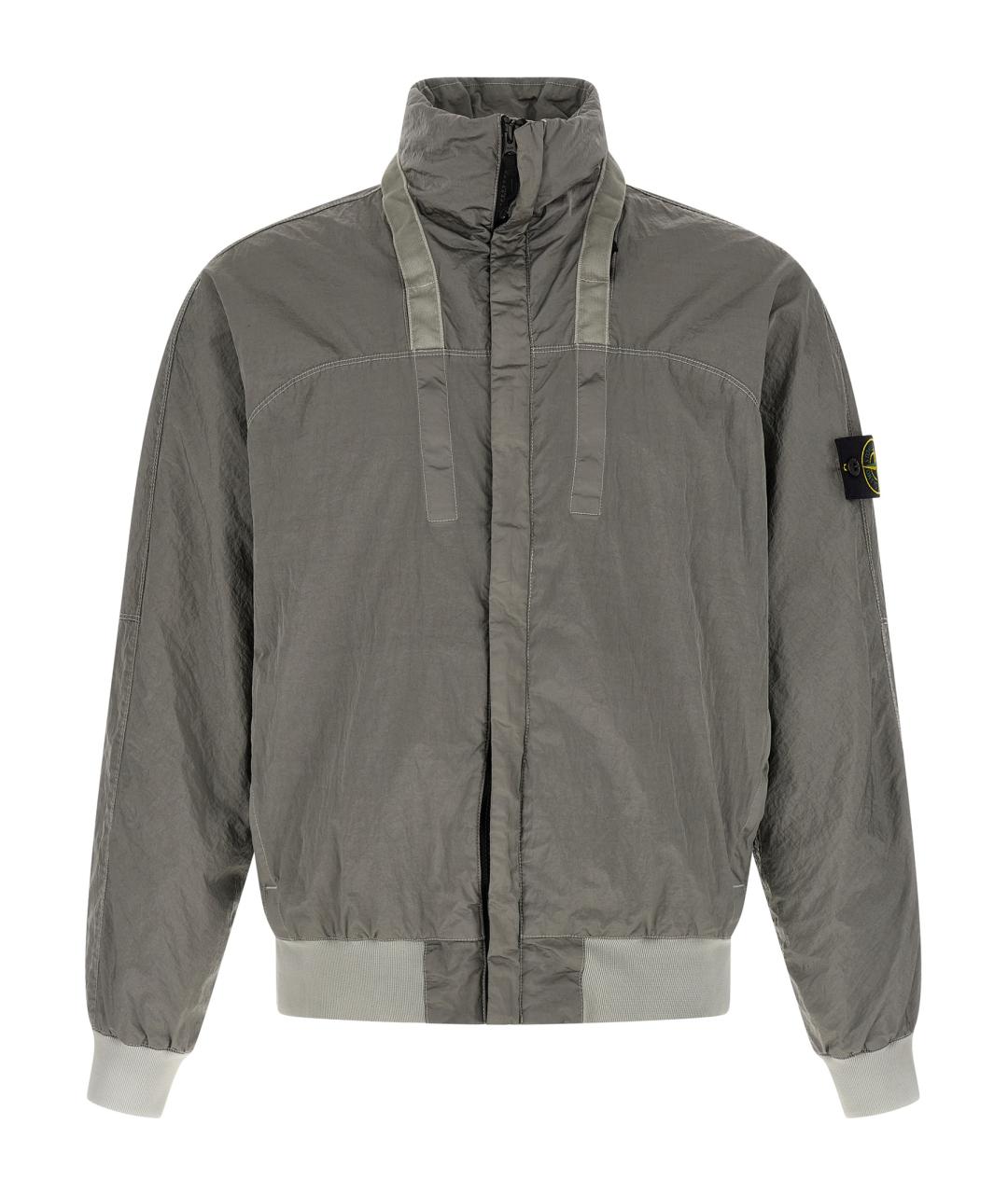 STONE ISLAND Серая полиамидовая куртка, фото 1
