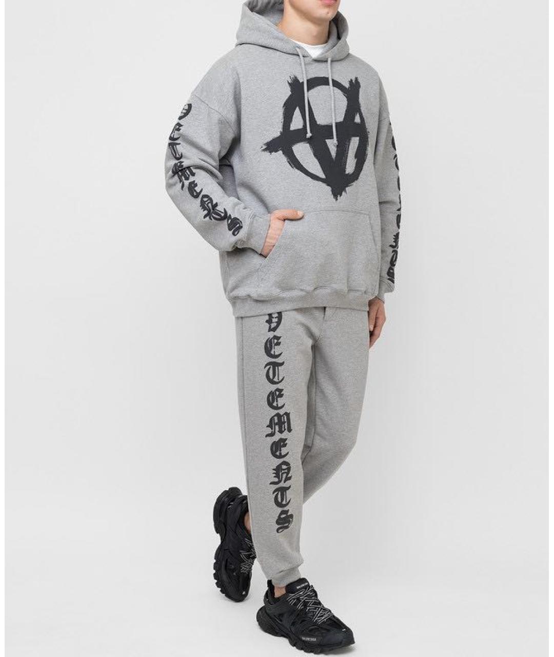 VETEMENTS Серые хлопковые повседневные брюки, фото 6