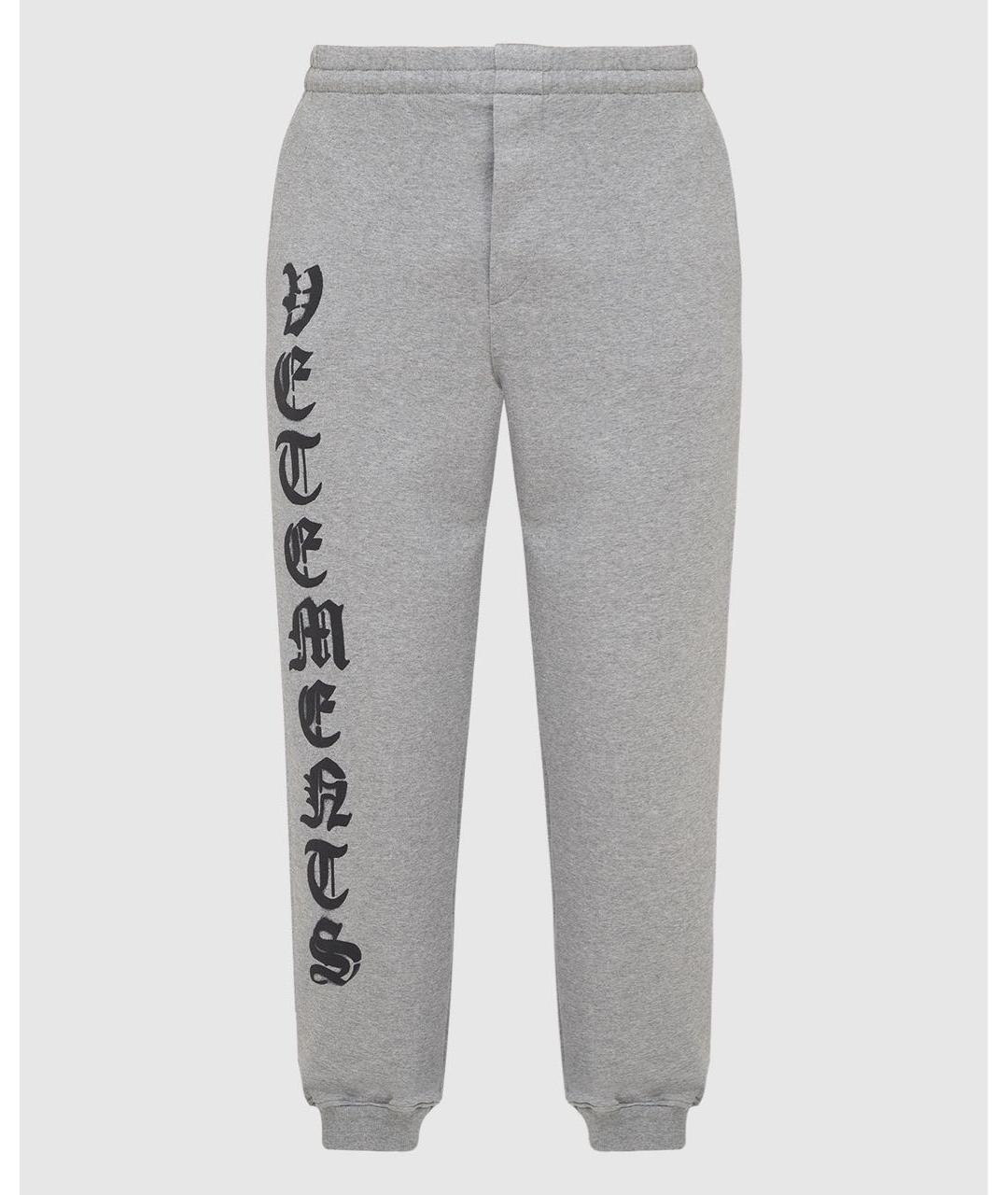 VETEMENTS Серые хлопковые повседневные брюки, фото 8