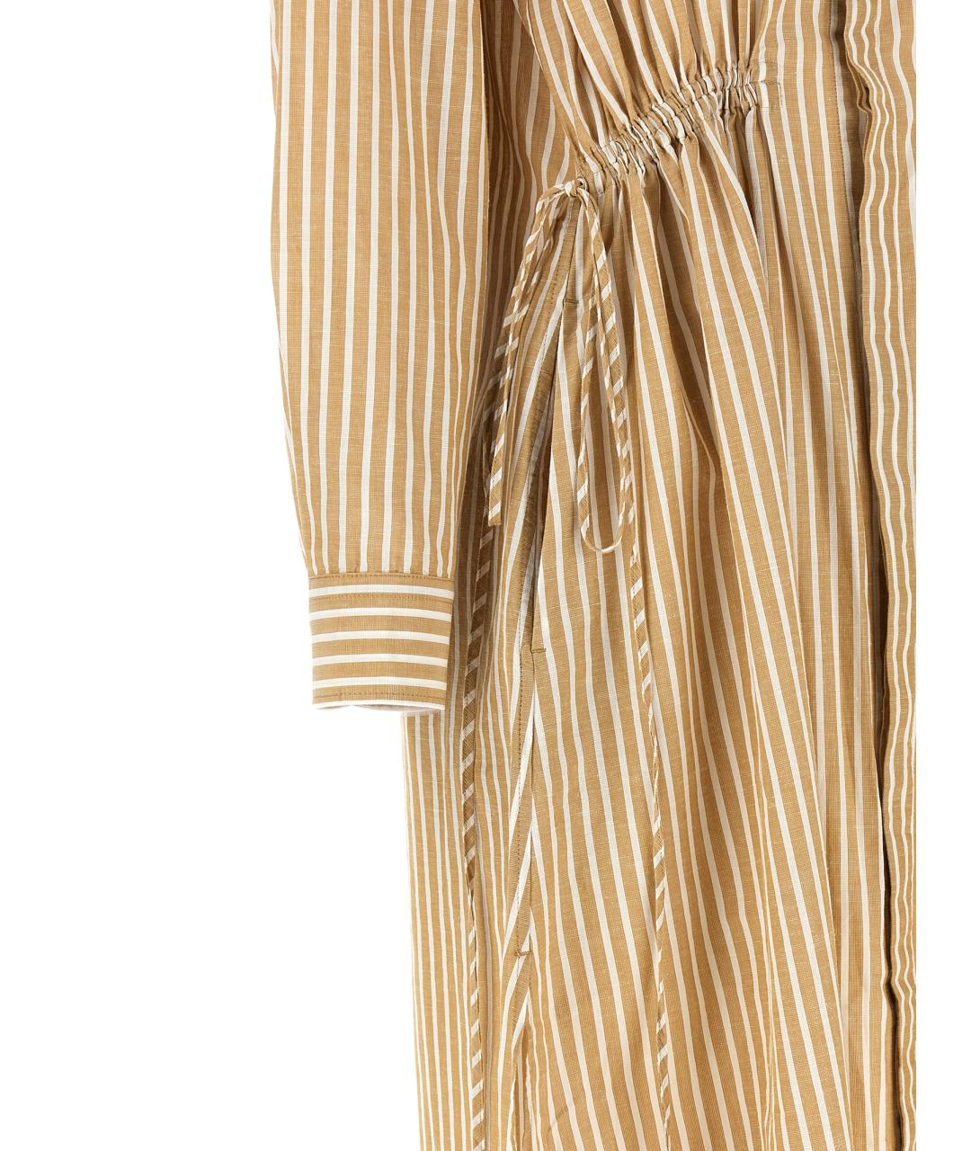 POLO RALPH LAUREN Бежевое хлопковое повседневное платье, фото 5