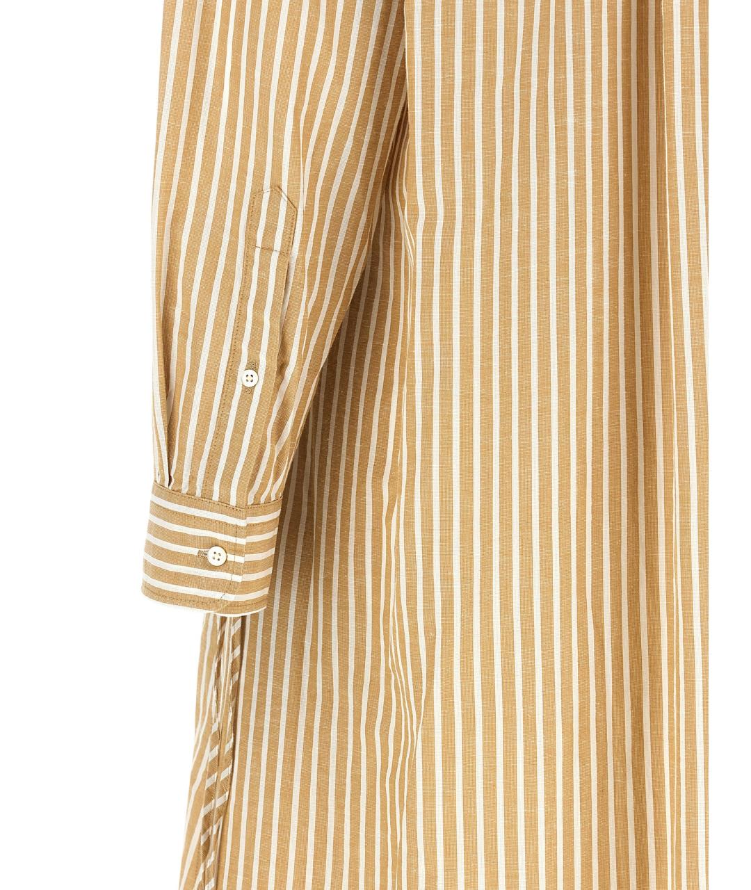 POLO RALPH LAUREN Бежевое хлопковое повседневное платье, фото 4