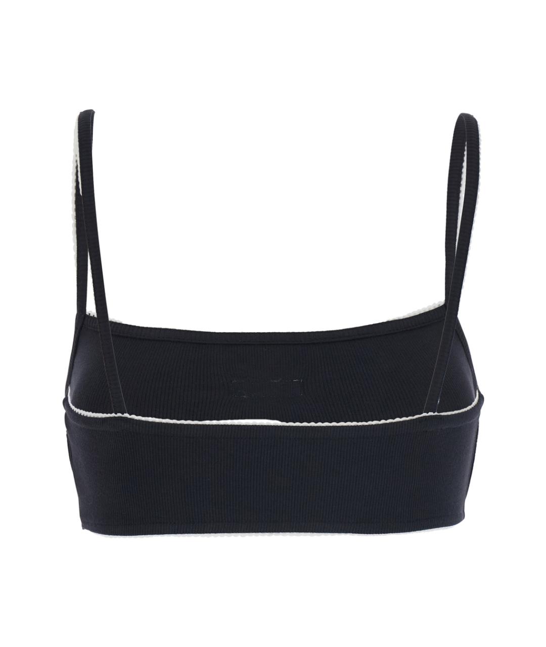 MARINE SERRE Черная хлопковая майка, фото 2