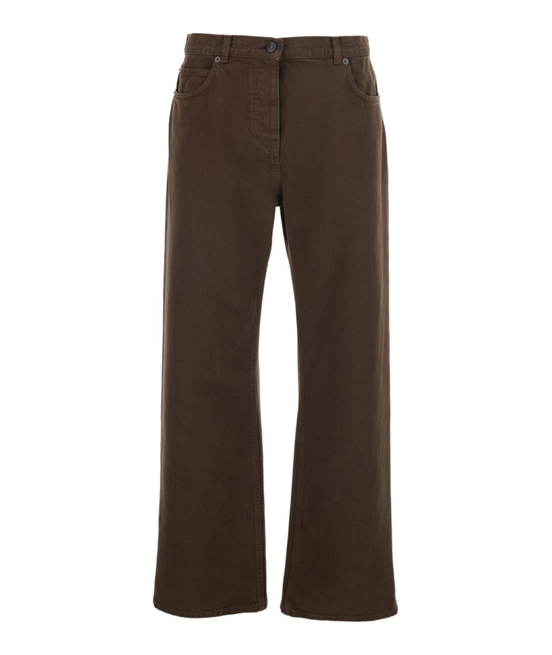 THE ROW Коричневые хлопковые прямые джинсы, фото 1