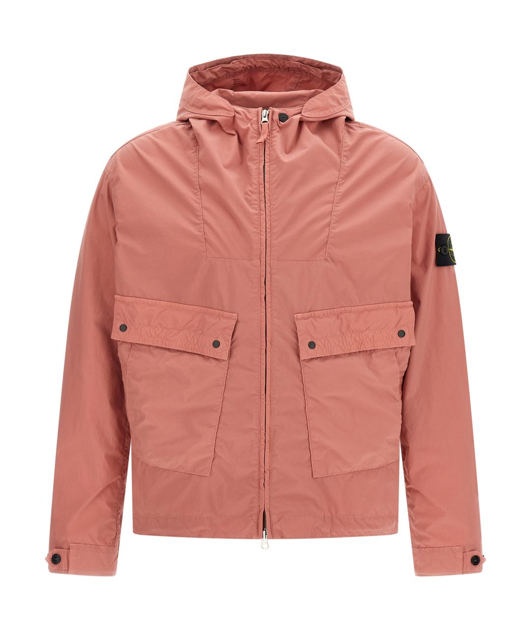 STONE ISLAND Розовая полиэстеровая куртка, фото 1