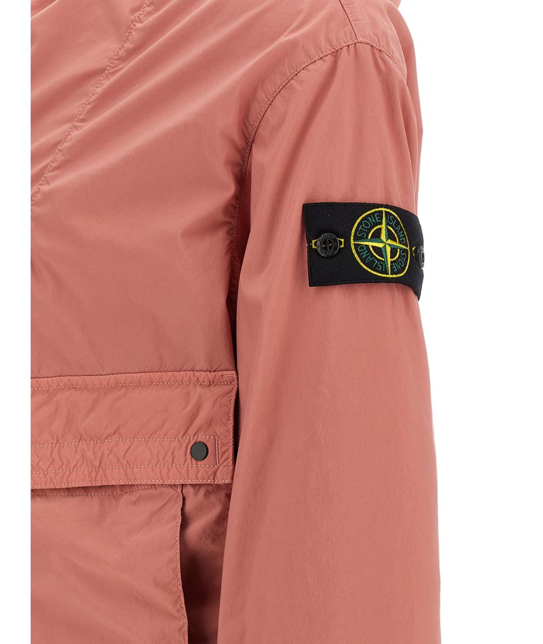 STONE ISLAND Розовая полиэстеровая куртка, фото 4