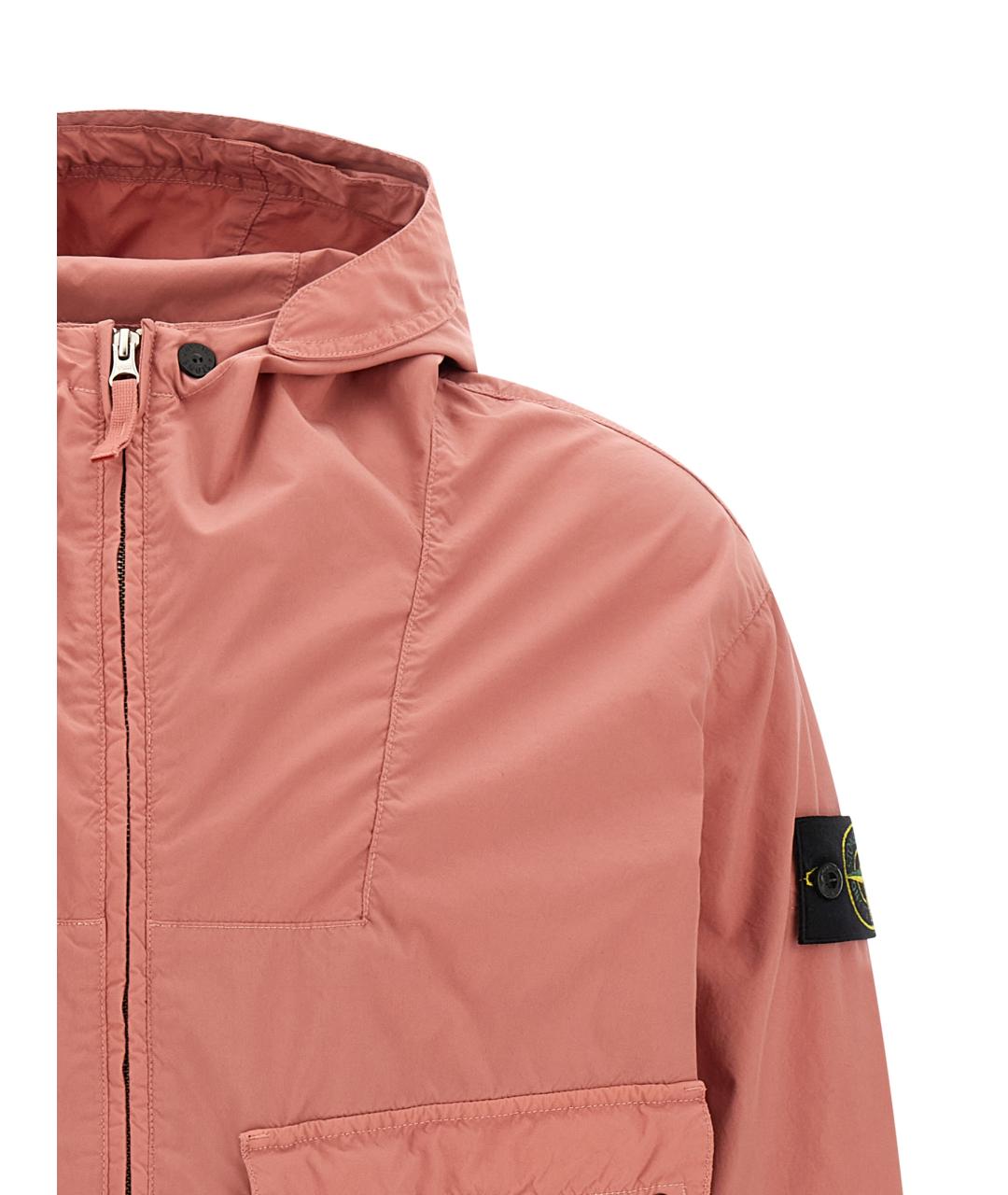 STONE ISLAND Розовая полиэстеровая куртка, фото 3