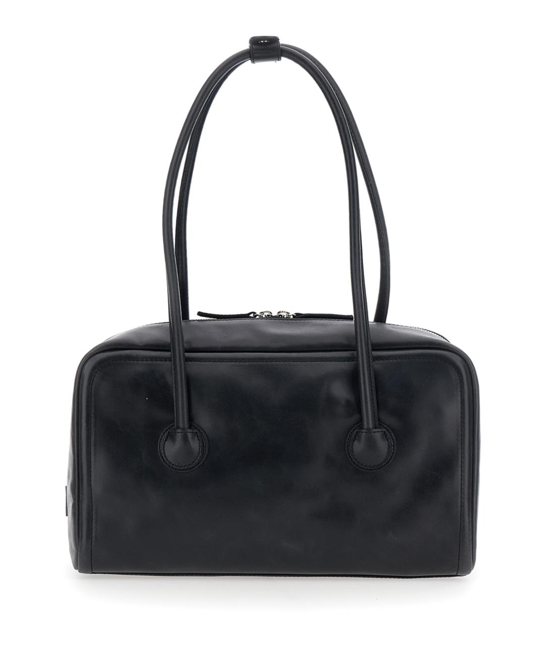 MARGESHERWOOD Черная кожаная сумка через плечо, фото 2