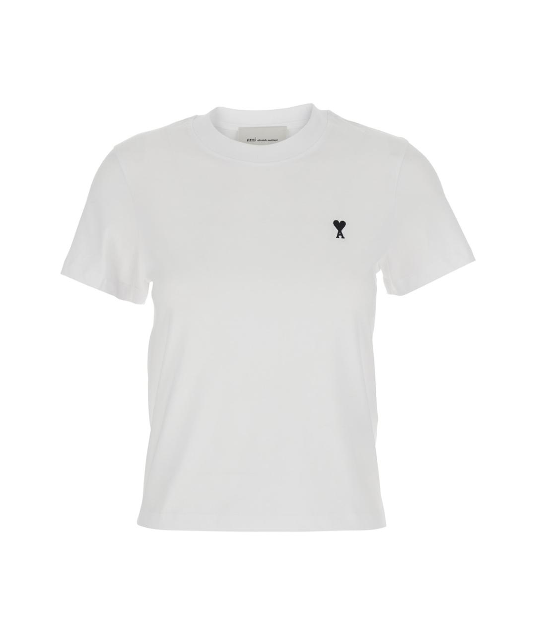 Ami Paris Белая хлопковая футболка, фото 1