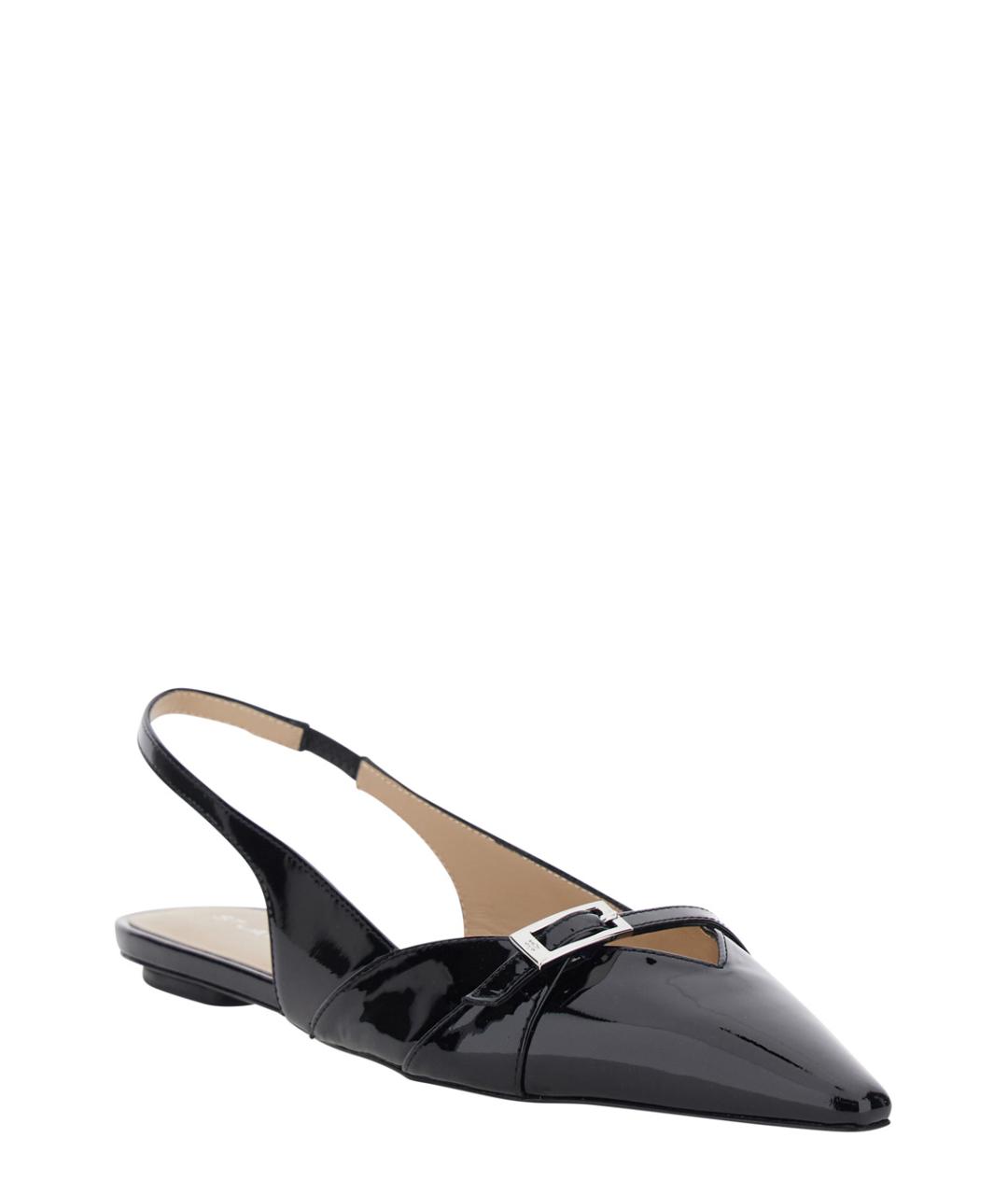 STUART WEITZMAN Черные кожаные балетки, фото 2