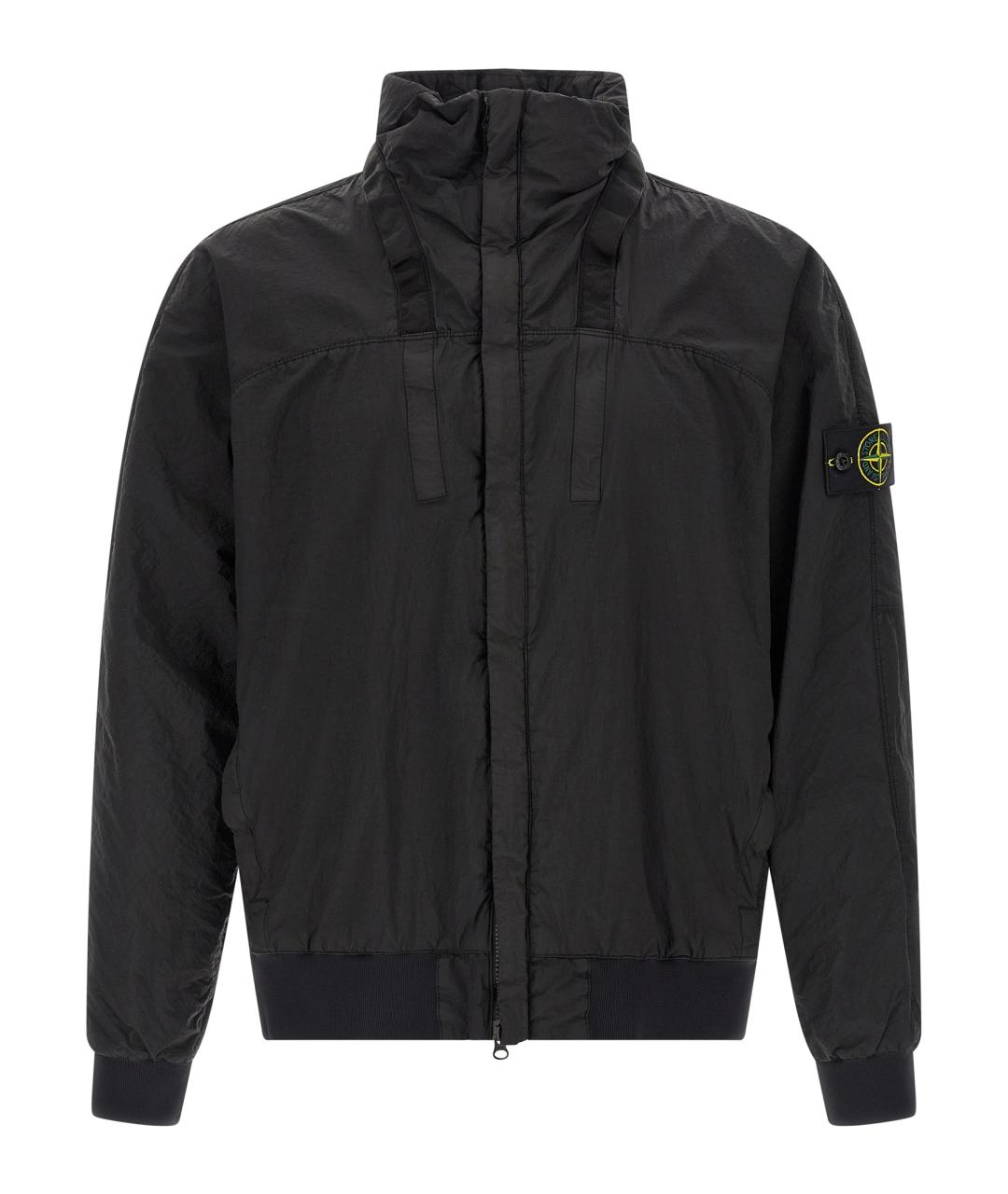 STONE ISLAND Черная полиамидовая куртка, фото 1