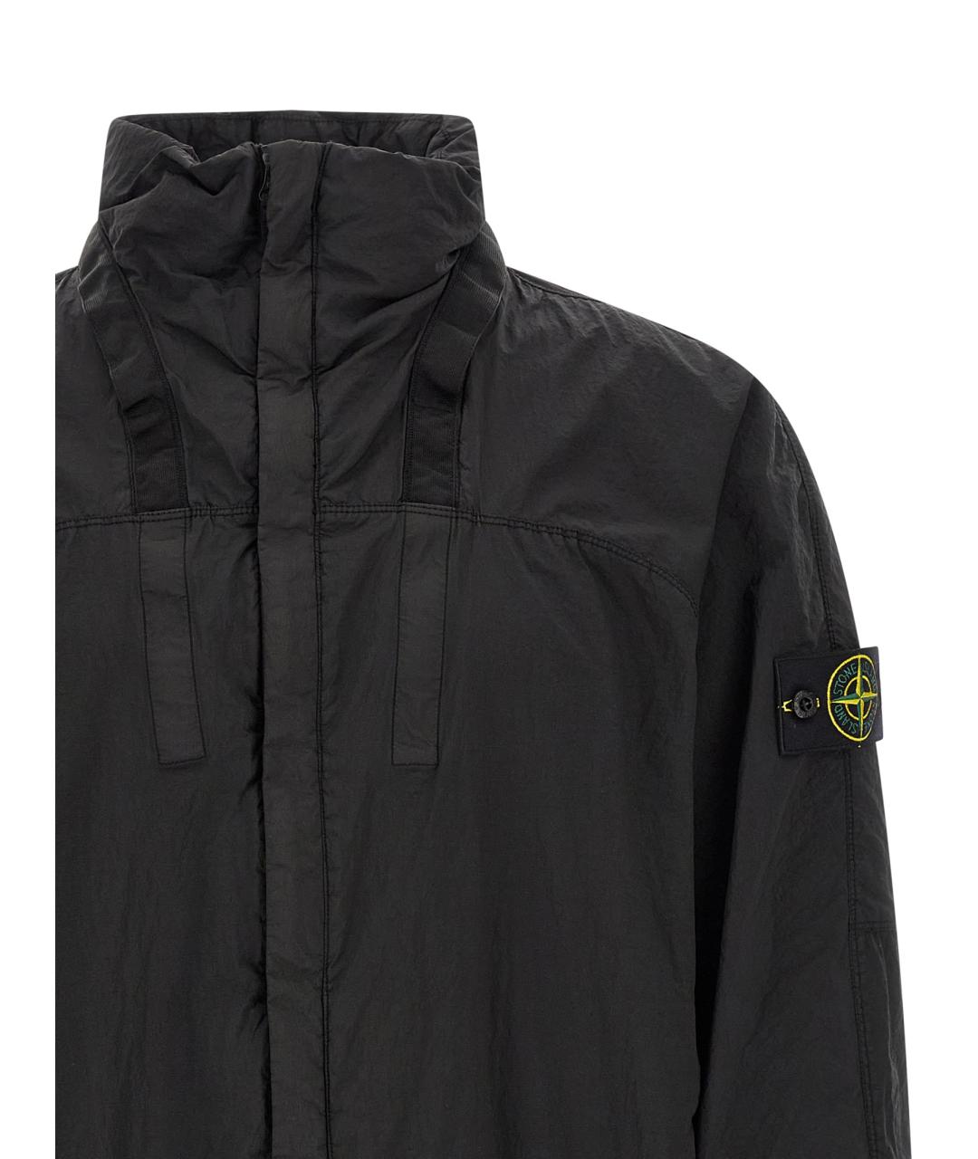 STONE ISLAND Черная полиамидовая куртка, фото 3