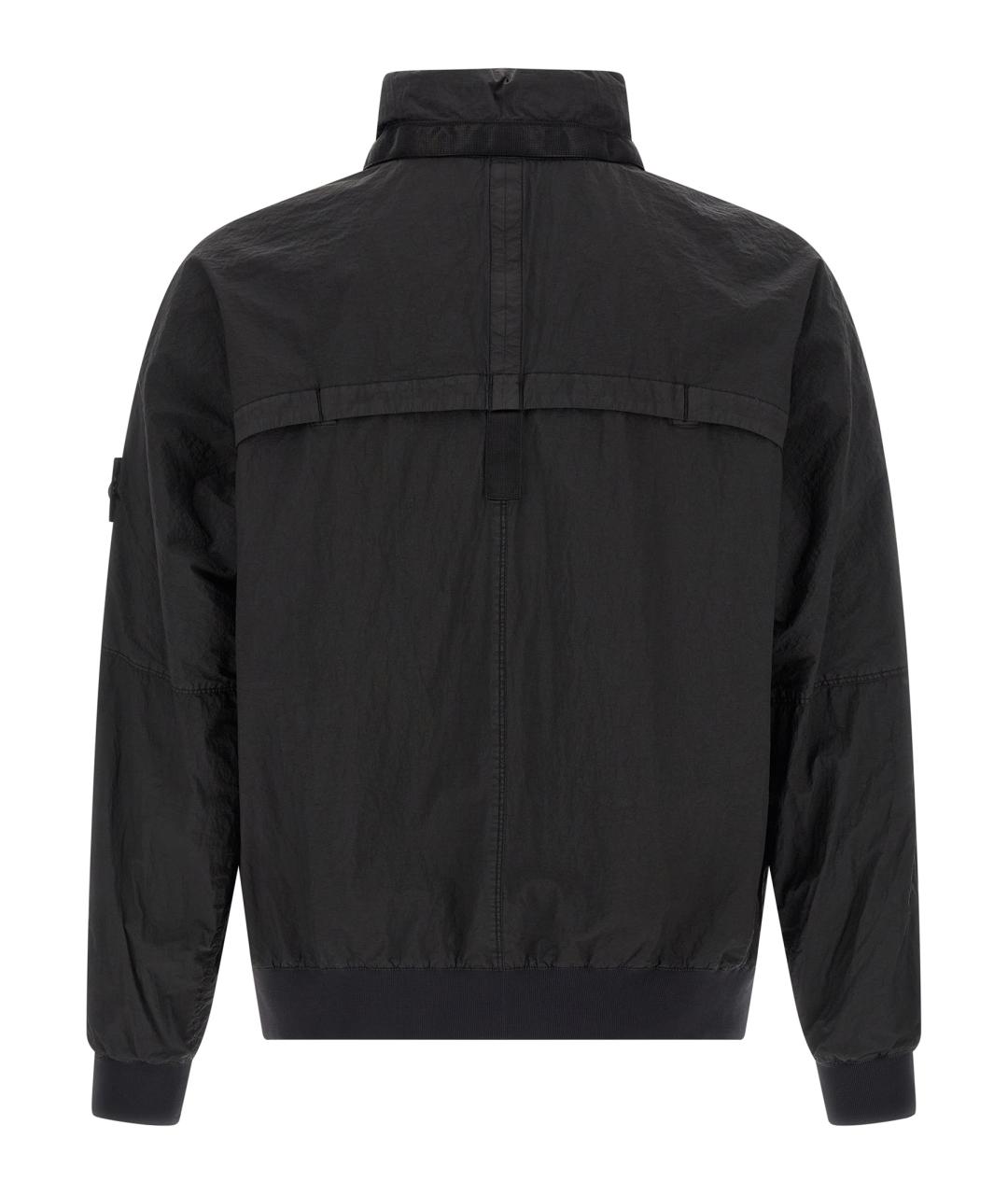 STONE ISLAND Черная полиамидовая куртка, фото 2