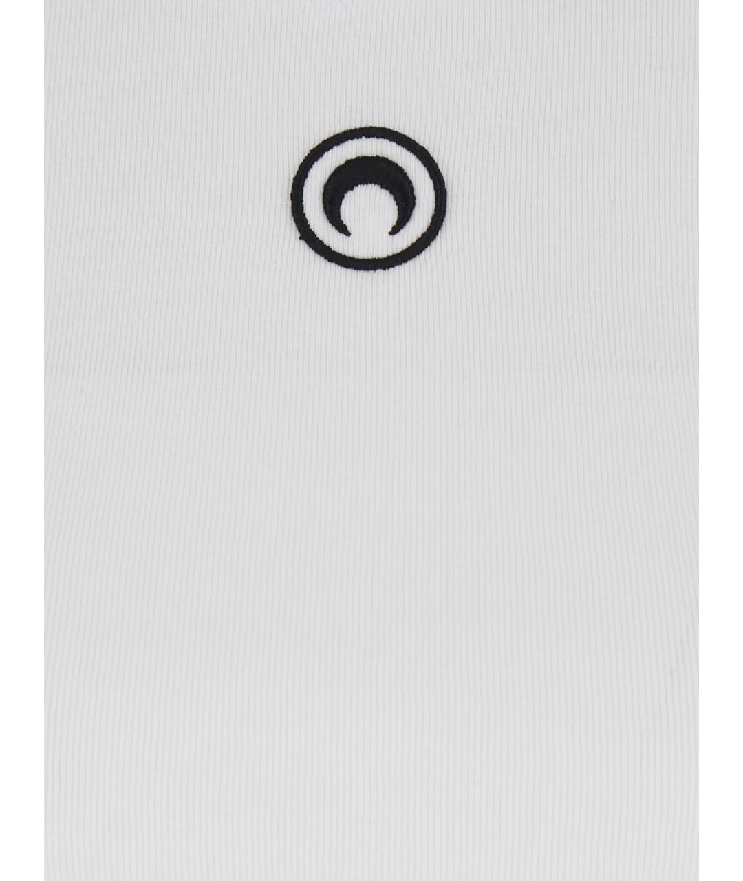 MARINE SERRE Белая хлопковая футболка, фото 3