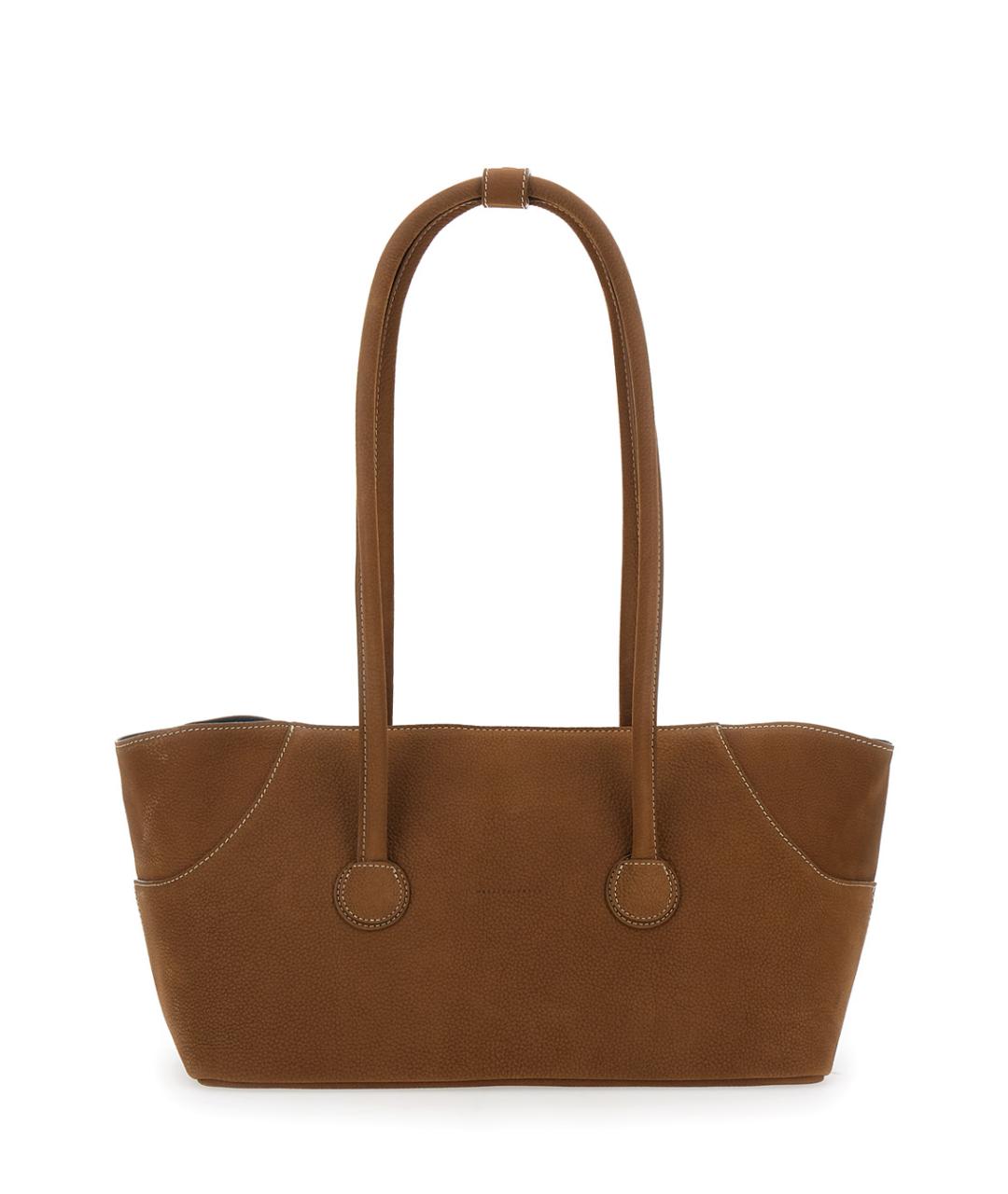 MARGESHERWOOD Коричневая кожаная сумка через плечо, фото 1