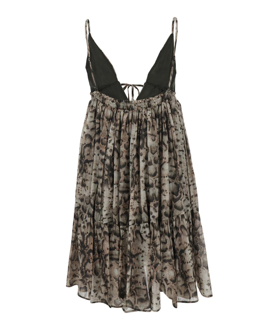 PINKO Бежевое хлопковое повседневное платье, фото 2