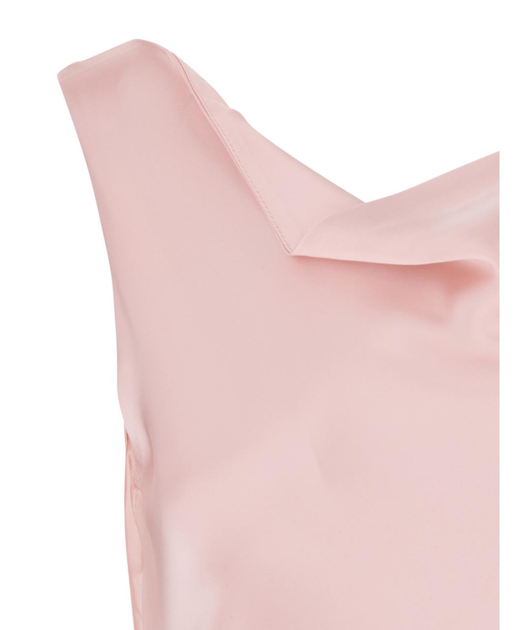 NORMA KAMALI Розовое шелковое вечернее платье, фото 3