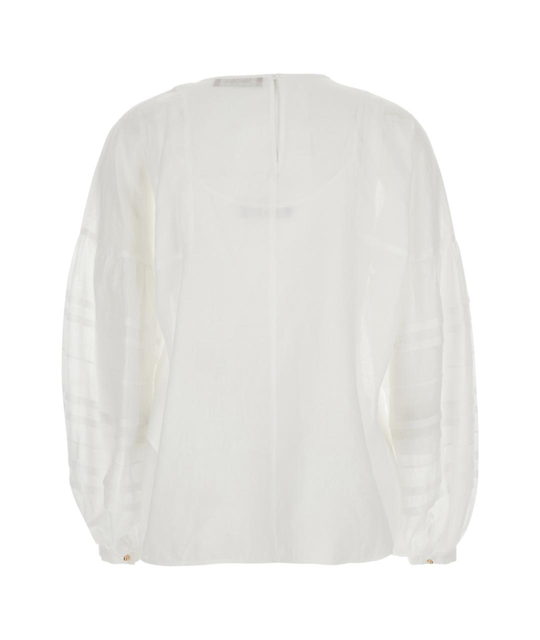 MAX MARA STUDIO Белая полиамидовая рубашка, фото 2