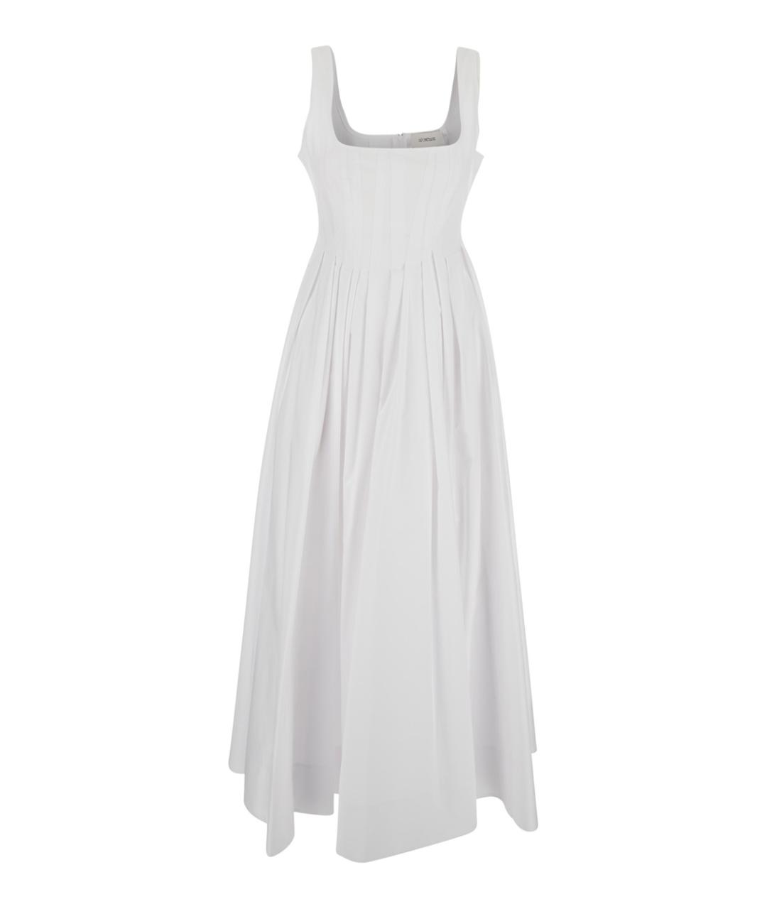 SPORTMAX Белое хлопковое повседневное платье, фото 1