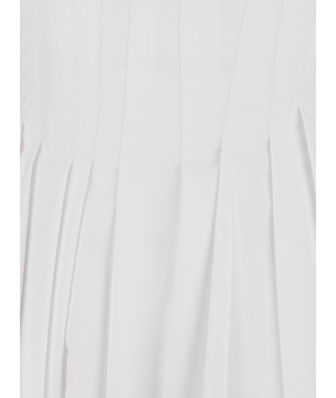 SPORTMAX Белое хлопковое повседневное платье, фото 3