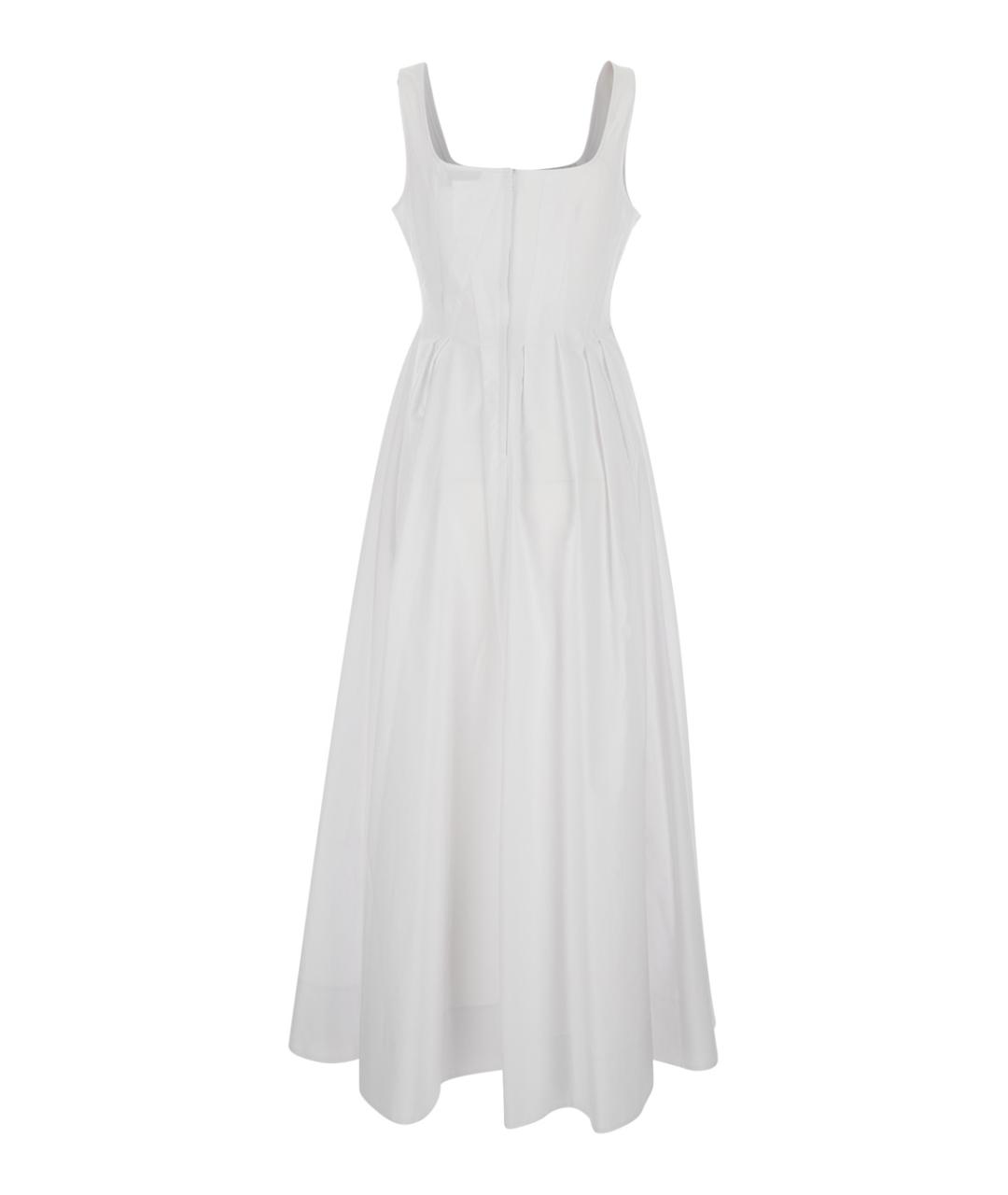 SPORTMAX Белое хлопковое повседневное платье, фото 2