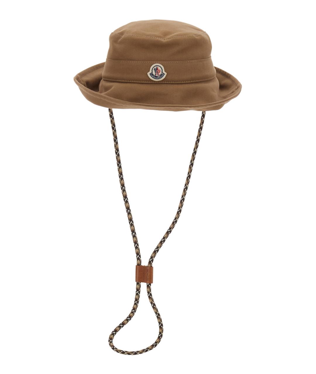 MONCLER Коричневая хлопковая панама, фото 1