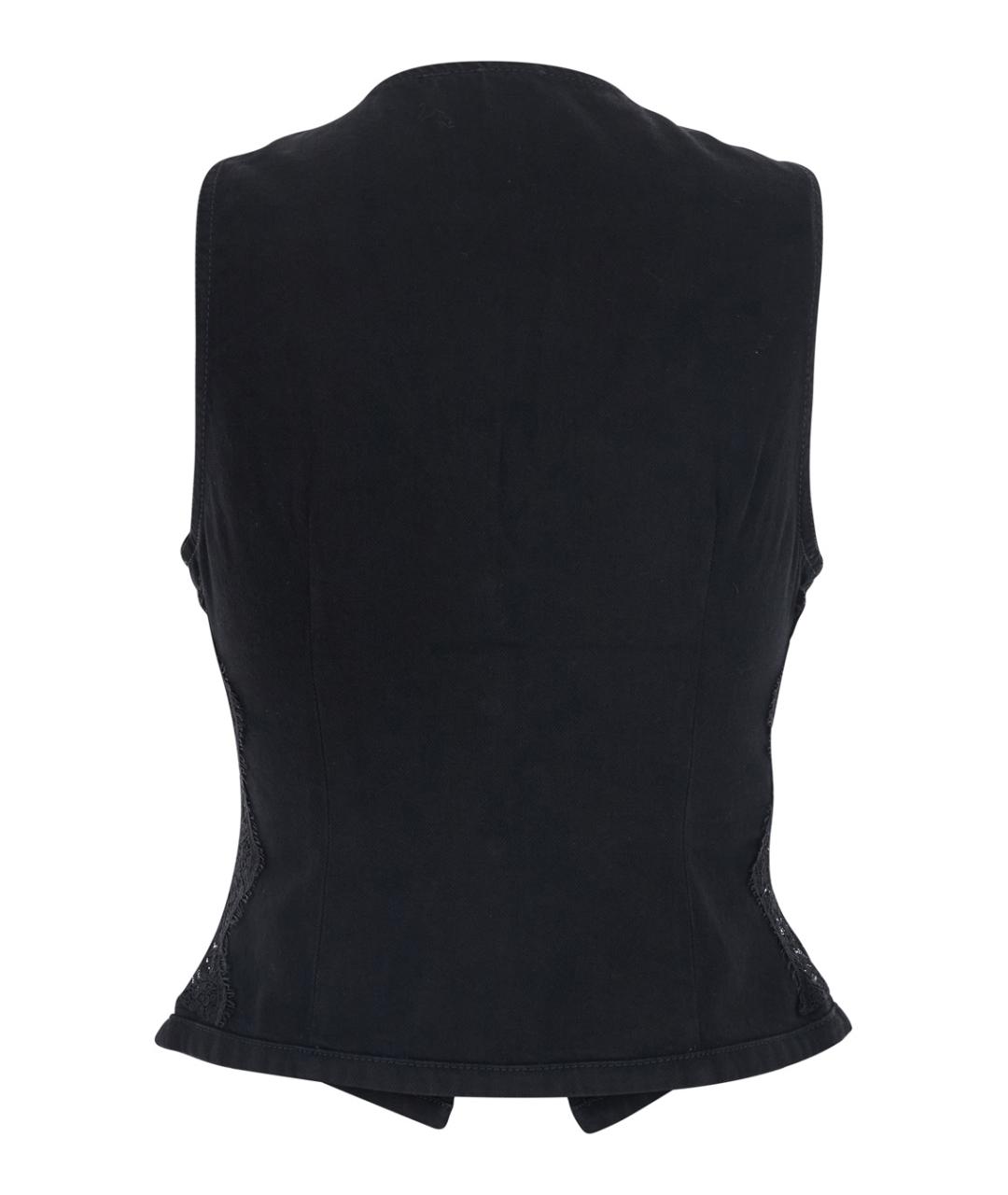 PINKO Черная хлопковая жилетка, фото 2