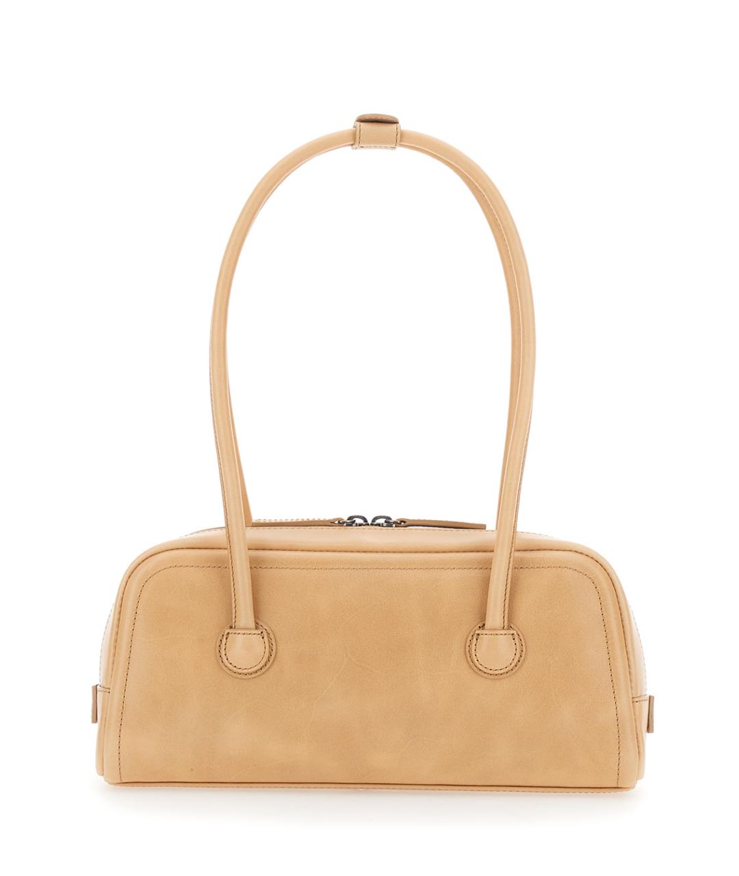 MARGESHERWOOD Бежевая кожаная сумка через плечо, фото 2