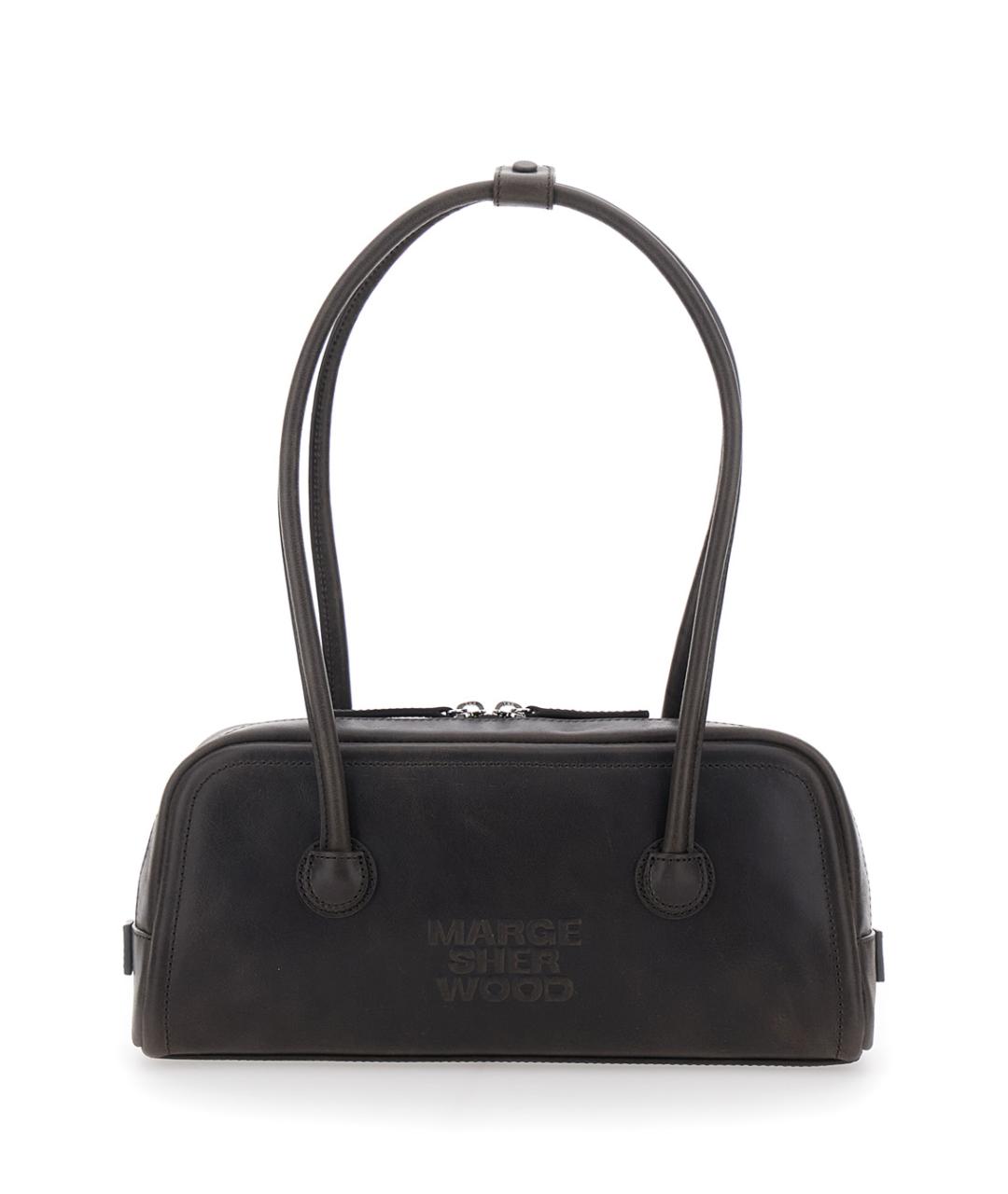 MARGESHERWOOD Коричневая кожаная сумка через плечо, фото 1